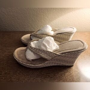 Gently Worn | Casual Jute Rope Summer Wedges (8.5)